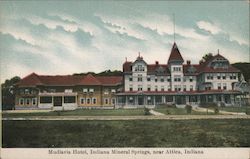 Mudlavia Hotel, Indiana Mineral Springs Attica, IN Postcard Postcard Postcard