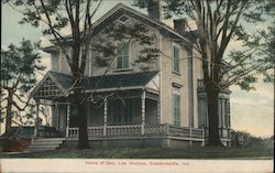 Home of Gen. Low Wallace Postcard