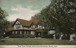 Rear View George Ade's Country Home Postcard