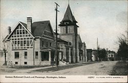 German Reformed Church and Parsonage Huntington, IN Postcard Postcard Postcard