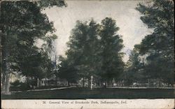 General View of Brookside Park Indianapolis, IN Postcard Postcard Postcard