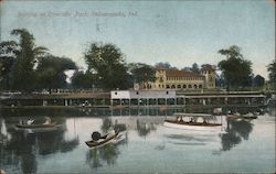 Boating at Riverside Park Indianapolis, IN Postcard Postcard Postcard