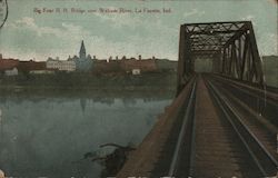 Big Four R.R. Bridge over Wabash River Lafayette, IN Postcard Postcard Postcard