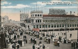 Scene on the Board Walk, Showing Million Dollar Pier Postcard