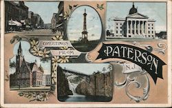 Greetings from Paterson, N.J. New Jersey Postcard Postcard Postcard