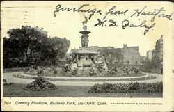 Corning Fountain, Bushnell Park Postcard