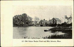 Old Oaken Bucket Pond And Mill Postcard