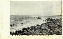 North Breakwater And Light Postcard