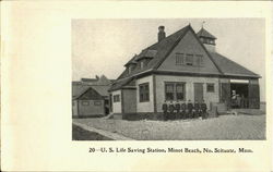 U. S. Life Saving Station, Minot Beach North Scituate, MA Postcard Postcard