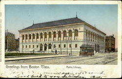 Public Library Boston, MA Postcard Postcard