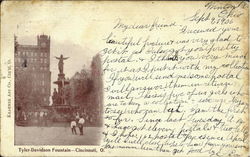 Tyler Davidson Fountain Cincinnati, OH Postcard Postcard