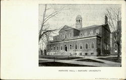 Harvard Hall, Harvard University Postcard