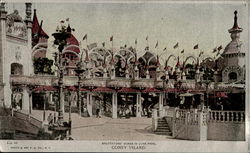 Spectators Boxes In Luna Park Coney Island, NY Postcard Postcard