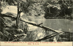 The Old Swimming Pool In The Cuyahoga River, Cuyahoga Falls Akron, OH Postcard Postcard