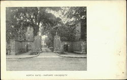 North Gate, Harvard University Postcard