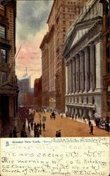 Broad Street And Stock Exchange New York City, NY Postcard Postcard