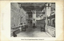 Interior View Of Central National Bank Cleveland, OH Postcard Postcard