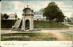 Canopy Over Plymouth Rock Massachusetts Postcard Postcard