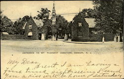 Entrance To Mt. Pleasant Cemetery Postcard