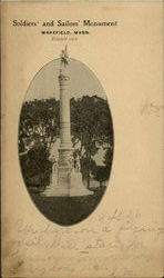 Soldiers And Sailors Monument Wakefield, MA Postcard Postcard