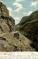 Golden Gate Canyon And Viaduct Yellowstone Park Yellowstone National Park Postcard Postcard