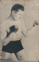 Heavyweight Champion Boxer Homer Smith of Van Buren Co. Mich. Postcard