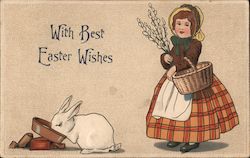 With Best Easter Wishes Postcard