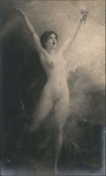 "La Victoire" Woman With her Hands in the Air Women Charles Lenoir Postcard Postcard Postcard