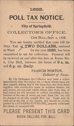 Poll Tax Notice Postcard