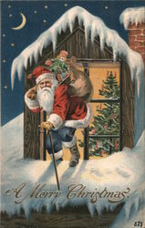 A Merry Christmas Santa Claus Postcard Postcard Postcard