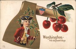 Washington - His boyhood days. Postcard