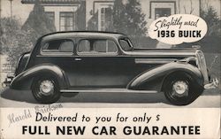 Slightly Used 1936 Buick Cars Postcard Postcard Postcard