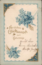 German Language - Happy Birthday Postcard