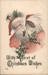 With Best of Christmas Wishes Postcard