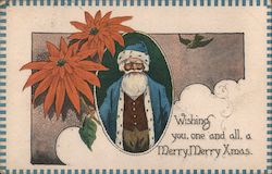 Wishing you, one and all, a Merry, Merry Xmas. Santa Claus Postcard Postcard Postcard