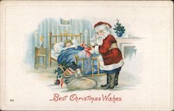 Best Christmas Wishes Santa Claus Postcard Postcard Postcard