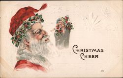 Christmas Cheer - Santa and His Bag of Toys Postcard