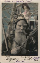 Scary Santa, with Toys Postcard