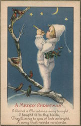 Christmas song for the birds Children Postcard Postcard Postcard