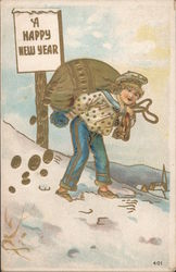 A Happy New Year Children Postcard Postcard Postcard