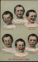 The Photographer's Model - Child making funny faces Children Postcard Postcard Postcard