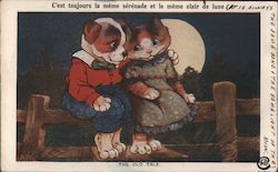 The Old Tale C'est toujours la meme serenade et le meme clair de lune Cartoons Postcard Postcard Postcard