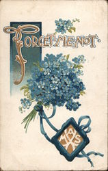 Forget-Me-Not Flower Bouquet Postcard