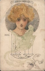 Fantasy Woman Art Nouveau Raphael Kirchner Postcard Postcard Postcard