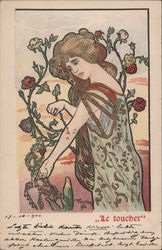 The Touch "Le Toucher" Art Nouveau Postcard Postcard Postcard