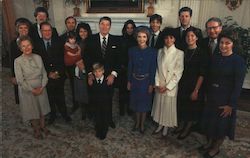 President and Mrs. Reagan with family members Ronald Reagan Postcard Postcard Postcard