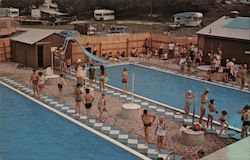 View of Swimming Pools at Lone Oak Campsites Postcard