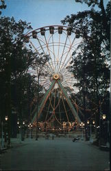 Ferris Wheel Among Trees Postcard