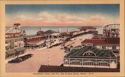 Amusement Center and Pier Postcard