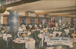 Persian Room Hotel Sir Francis Drake Postcard